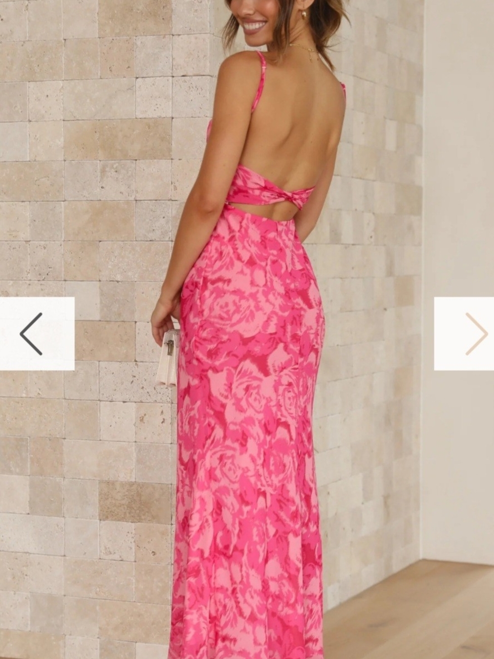 Pink Floral Maxi Dress - Women - Picture 2 of 2